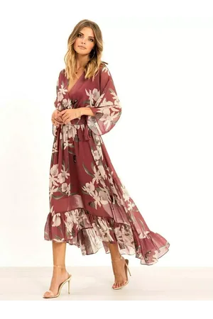 Yumi Rose Kimono Midi Dress