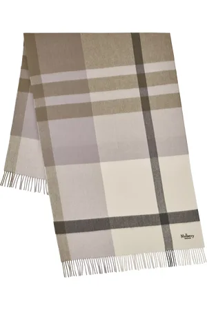 MULBERRY Large Check Merino Wool Scarf