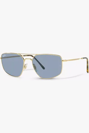 Ray-Ban RB3666 Unisex Steel Rectangular Frame Sunglasses