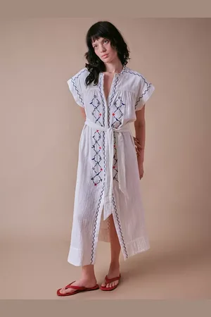 Cape Cove Coves Embroidered Cheesecloth Dress