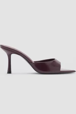 MANGO Pepy Pointed Open Toe Heeled Mules