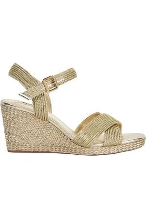 Dune Kolden Metallic Braided Wedge Heeled Sandals