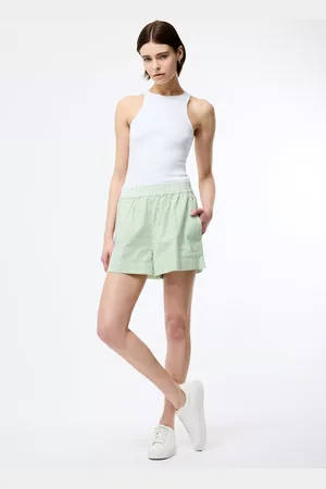 French Connection Stripe Seersucker Cotton Shorts