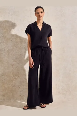 Ro&Zo Cotton Frill Neck Short Sleeve Top