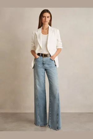 Reiss Fern Denim Petite Wide Leg Jeans