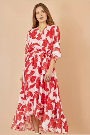 Yumi Kimono Sleeve Wrap Midi Dress