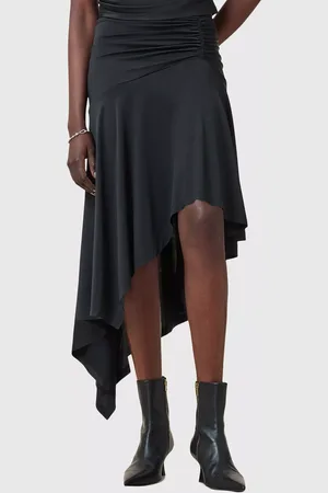 AllSaints Annalie Asymmetric Drape Skirt