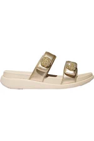FitFlop F-Mode Go Beaded Button Strappy Flatform Sandals