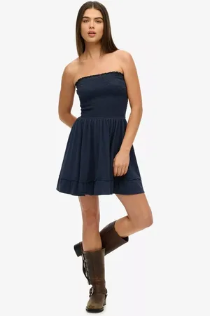 Superdry Smocked Bandeau Mini Dress