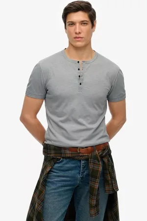 Superdry Slub Short Sleeve Jersey Grandad Top