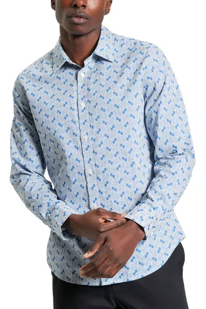 Ben Sherman Organic Cotton Regular Fit Liner Print Shirt