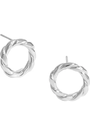 Simply Silver 925 Sterling Polished Twisted Wreath Stud Earrings