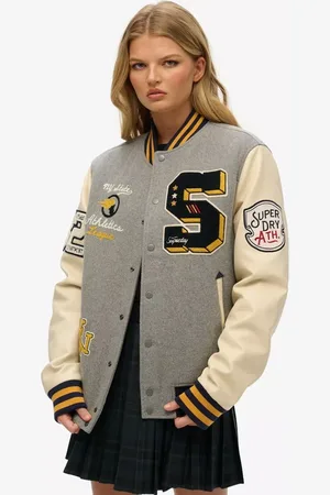 Superdry Oversized College Patched Bomber Jacket