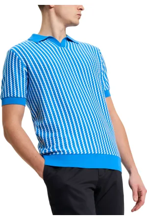 Ben Sherman Organic Cotton Regular Fit Wave Stripe Polo Shirt