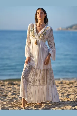 Yumi Metallic Embellished Maxi Dress