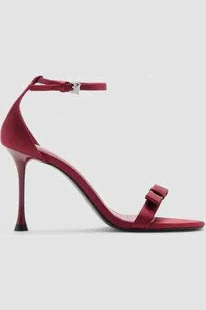 MANGO Cosmo Bow Detail Stiletto Heel Sandals