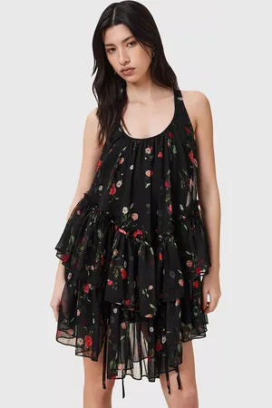 AllSaints Rach Floral Tiered Dress