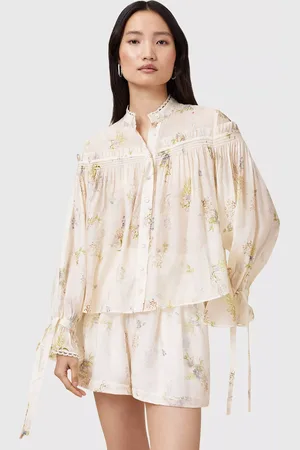 AllSaints Delphine Floral Ruffle Shirt