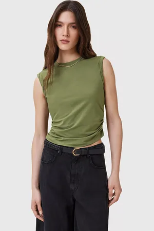 AllSaints West Ruched Tank Top