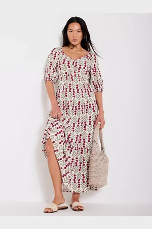 mint&berry Crochet Trim Floral Maxi Dress