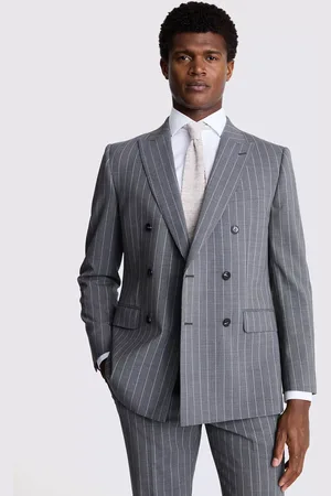 Moss Double-Breasted Striped Suit Jacket