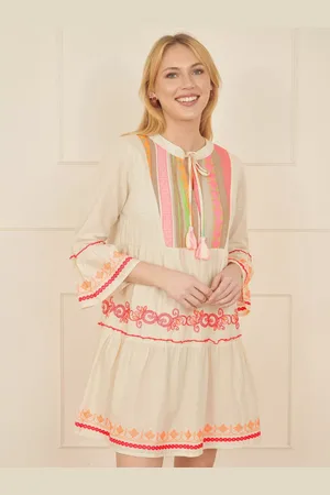 Yumi Embroidered Tunic Dress