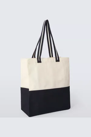 John Lewis Colour Block Cotton Canvas Beach Bag