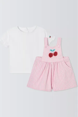 John Lewis Cherry Bibshorts and T-Shirt Set