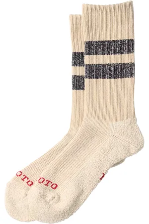 RoToTo Double Stripe Crew Socks