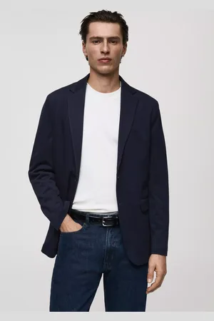 MANGO Verner Cotton Blend Blazer
