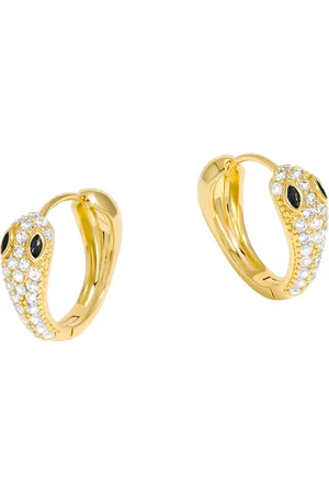 Jon Richard Plated Snake Huggie Earrings