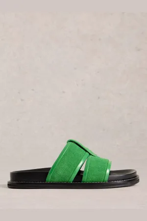 White Stuff Ziggy Suede Footbed Slider Sandals