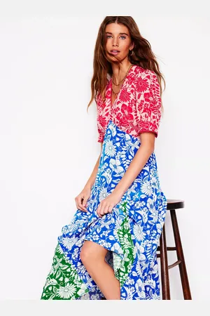 Boden Rosie Godet Floral Print Tea Dress