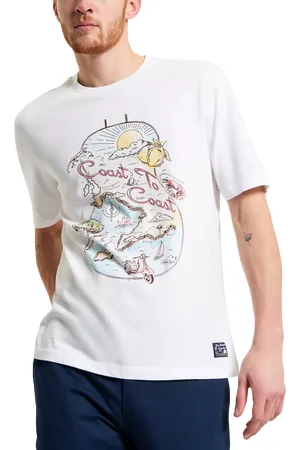 Ben Sherman Organic Cotton Regular Fit Amalfi Coast Graphic T-Shirt