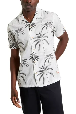 Ben Sherman Cotton Regular Fit Palm Print Shirt