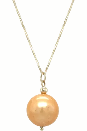 E.W Adams 9ct Yellow Gold Cultured Freshwater Pearl Pendant