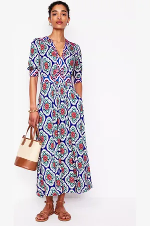 Boden Lily Floral Jersey Midi Dress