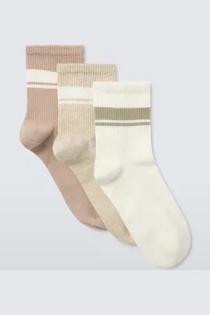 John Lewis Stripe Organic Cotton Mix Ankle Socks