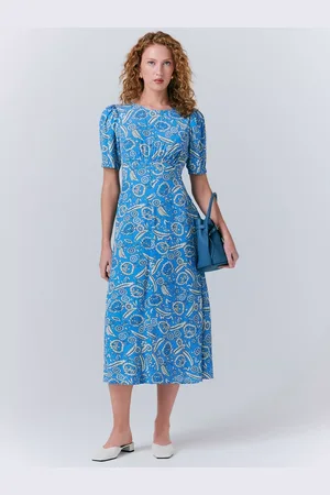 Ghost Esme Empire Linen Floral Dress