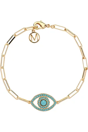 Melissa Odabash Turquoise Eye Bracelet, Gold