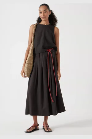 Hush Puppies Ivy Linen Blend Pleated Skirt
