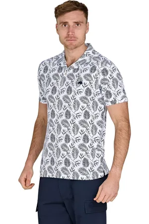 Raging Bull Cotton Regular Fit Floral Print Polo Shirt
