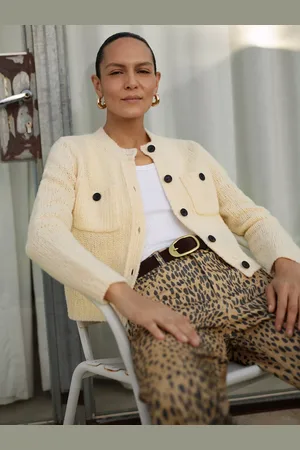 Whistles Animal Spot Barrel Leg Jeans