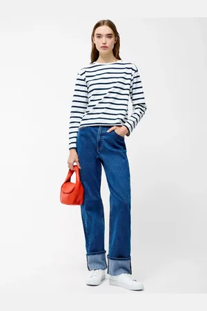 French Connection Elliot Denim Straight Leg Turn Up Jeans