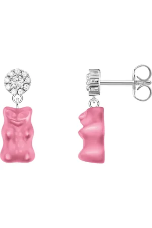 Thomas Sabo X HARIBO Goldbear Stud Earrings, Pink/Silver