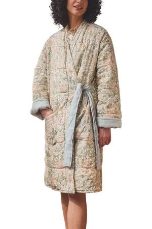 Piglet in Bed Morris & Co. Honeysuckle Linen Robe
