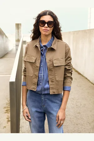 Baukjen Nata Organic Brushed Cotton Cropped Jacket