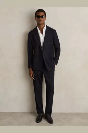 Reiss Garrel Straight Leg Pinstripe Trousers