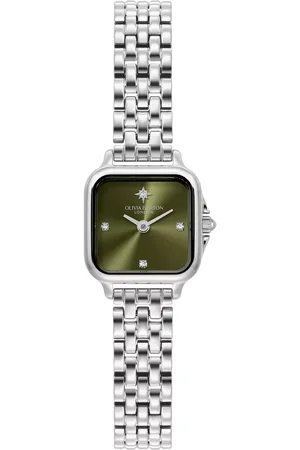 Olivia Burton Grosvenor Mini Bracelet Strap Watch, /Silver