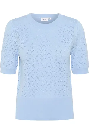 Saint Tropez Karna Textured Knit Short Sleeve Jumper